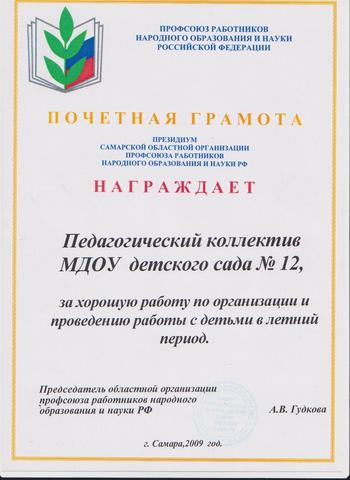 Достижения коллектива 2009г