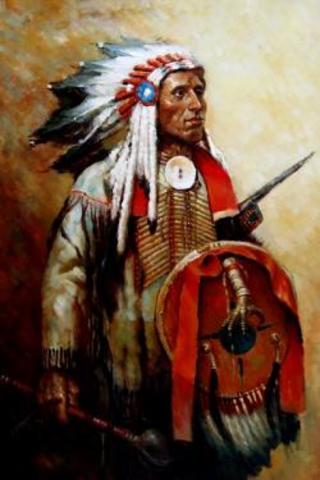 The pilgrims met a native american