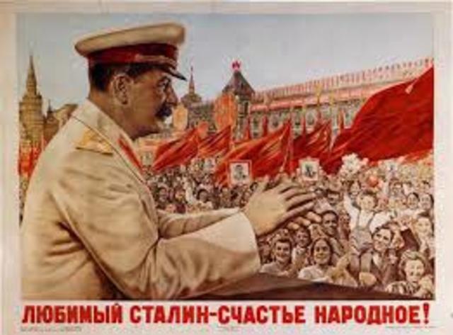 Joseph Stalin's totalitarian government in the Soviet Union