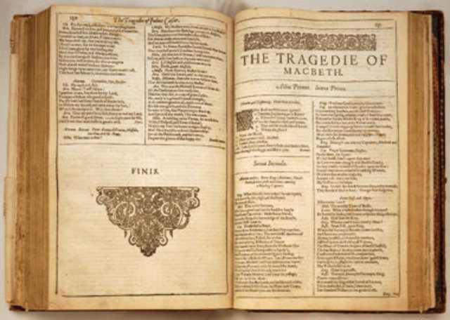 Publication of Shakespeare's First Folio