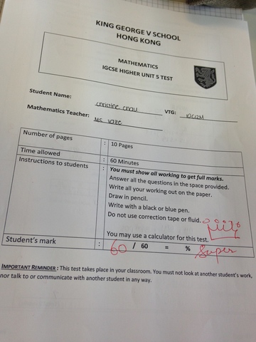 Got Full Marks in Maths Test