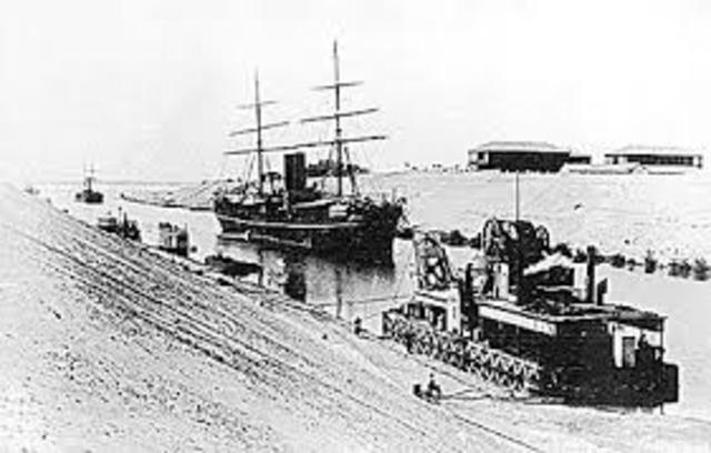 Inaguración del canal de Suez (Egipto)