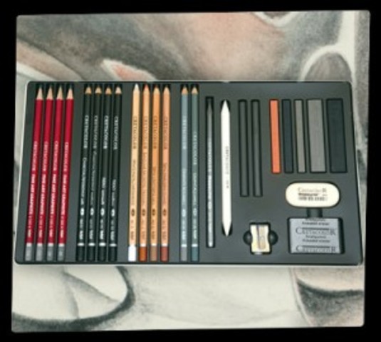 Chalk and chracoal was used for the first time