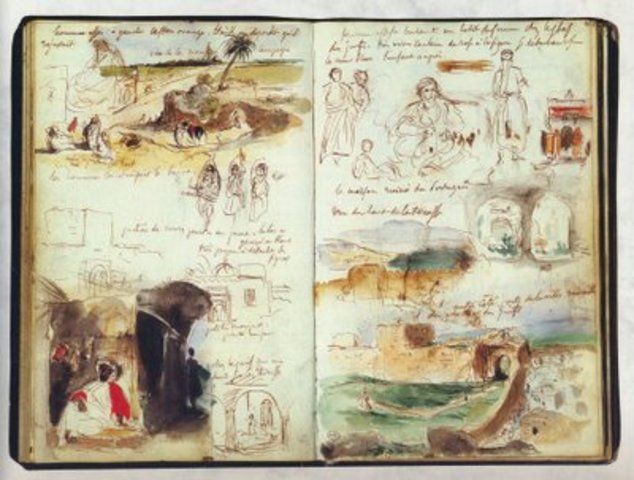 Sketchbooks were used