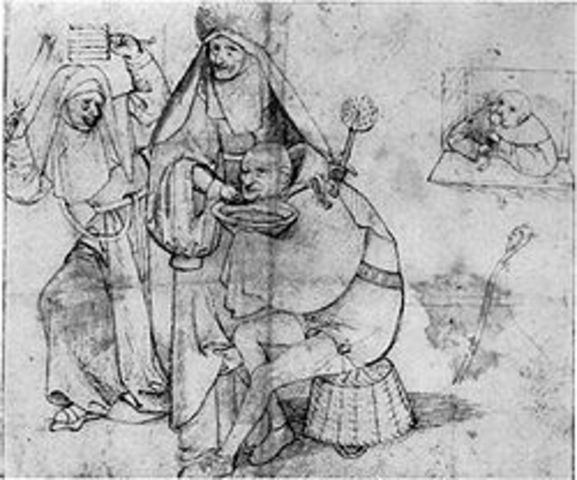 van Eyck and Bosch start doing pen and ink drawings
