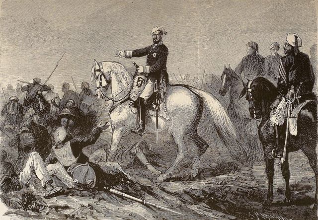 Inicio de la batalla de Monte Muru, Navarra-Tercera Guerra Carlista