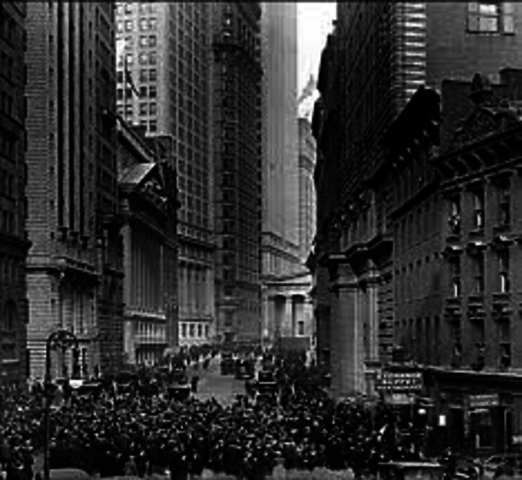 The beginning of the Great Depression