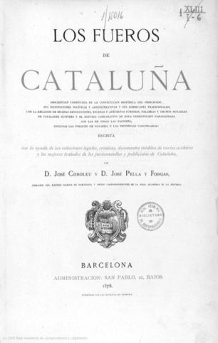 Devolución de fueros a Cataluña,Aragón y Valencia