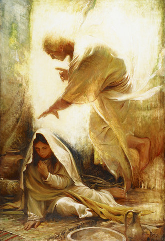 Mary is visited by an angel
