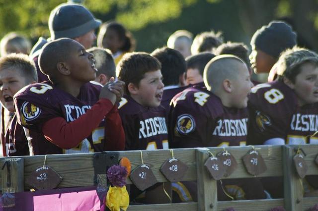 Tuve primer juego de Redskins de fútbol.