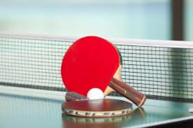 Forrest plays ping pong