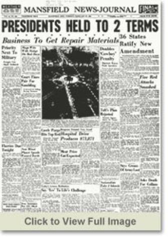 Twenty Second Amendment is passed