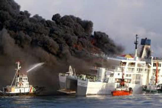 A bomb onboard a Philippines ferry detonates, starting a fire that kills at least 100 people on their way from Manila to Bacolod in the central Philippines.