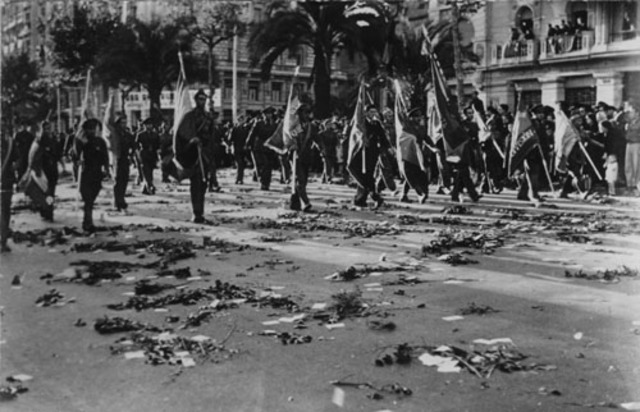 Farewell Parades Held for Internstional Brigades