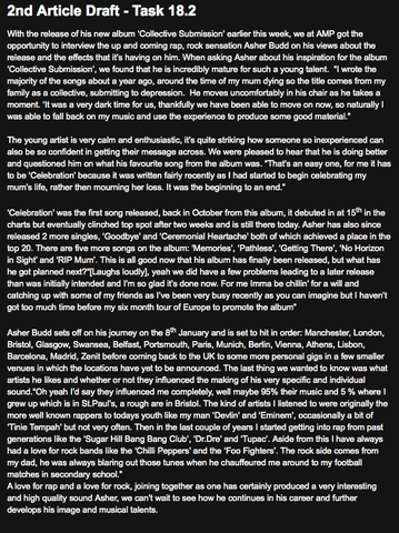 1st and 2nd Article Drafts Task 18