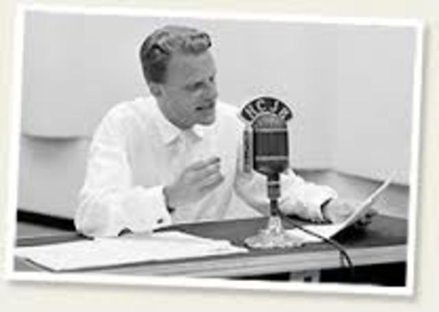 Hour of Decision radio broadcasts begin