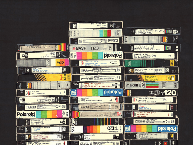 VHS video tapes
