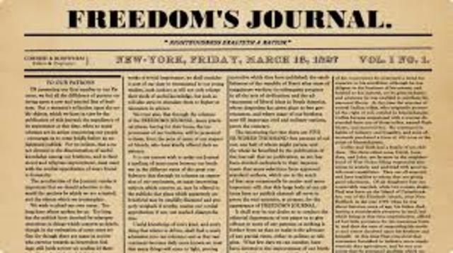 First African-American newspaper in U.S.: Freedom’s Journal