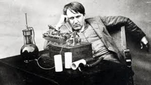 Thomas Edison invents the “talking machine”