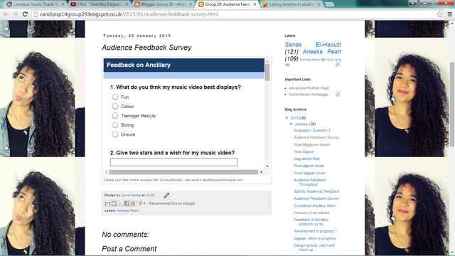 Evaluation: Survey monkey