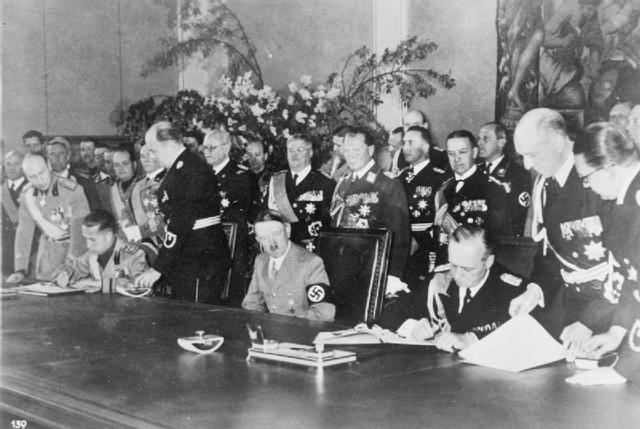Hitler and Mussolini signed an agreement