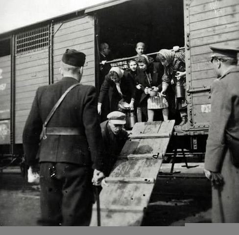 Germans begin the deportation of more than 65,000 Jews