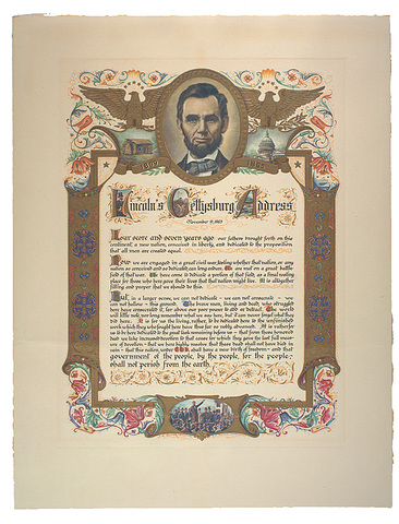 Lincoln gives Gettyburgs Address