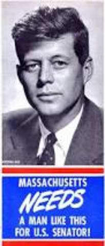 JFK wins the election for the U.S. senate