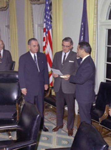 Sargent Shriver becomes War on Poverty Cordinator