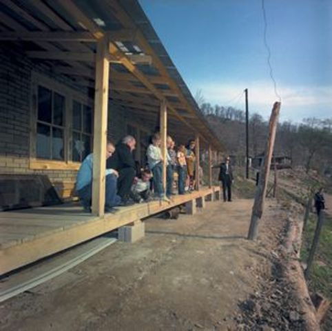 President Johnson Visits Impoverished Areas