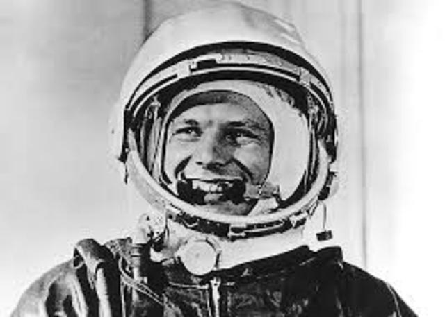 eerste mens in de ruimte