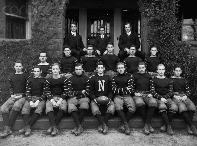 Fitzgerald played on the Newman football team.