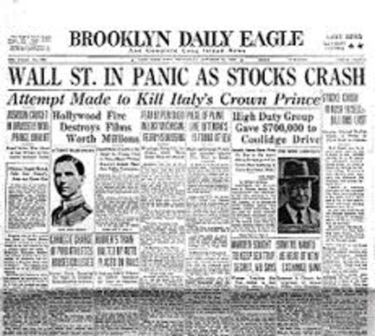 Stock Market Crash Begins Great Depression