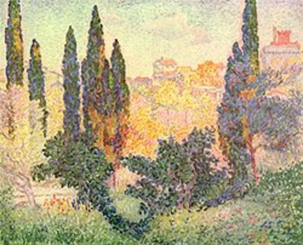 Henri-Edmond Cross, Cypresses at Cagnes