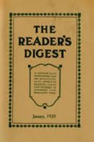 1922 – Reader’s Digest magazine founded