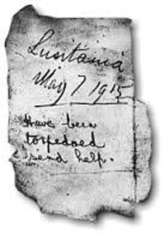 Sinking of the Lusitania (Sister ship to the Titanic)