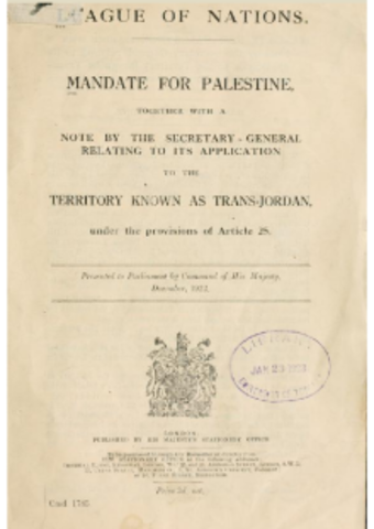 UN Assigned Britain Mandatory Power to Govern Israel