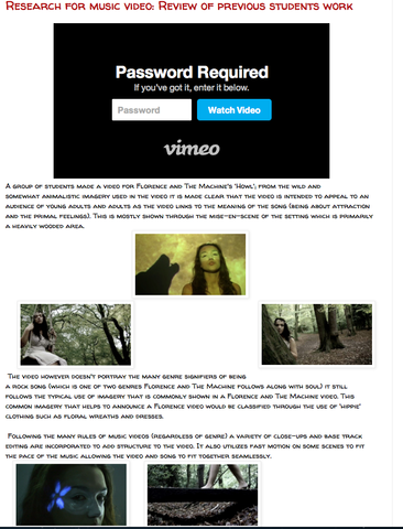 Reseach: Vimeo/ screenshots