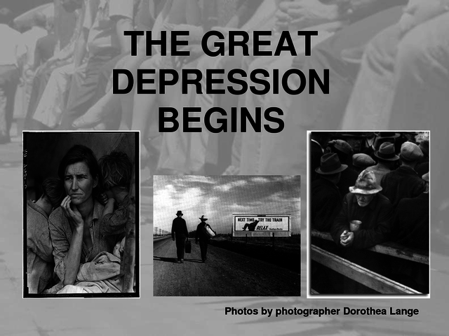 Stock Market Crash Begins Great Depression