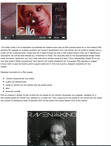 Planning; animoto/ photoshop