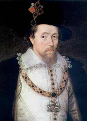 James I, became king