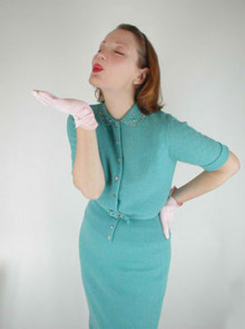 Los vestidos en 1950's