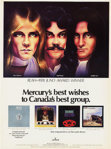 Rush wins Juno for Group of the Year