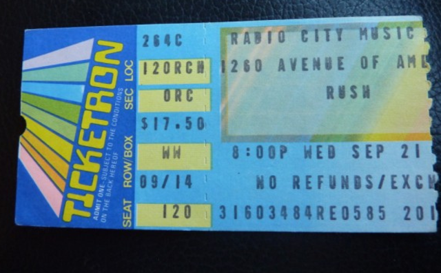 Rush Sells Out Radio City Music Hall