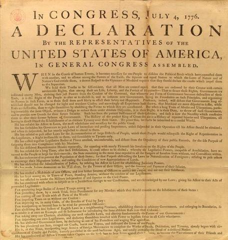 Congress Adopts the Declaration of Independence