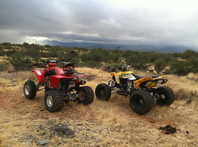 Out riding quads with my mom and she wrecks 8-22-2012