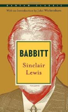 Sinclair Lewis publishes "Babbitt".
