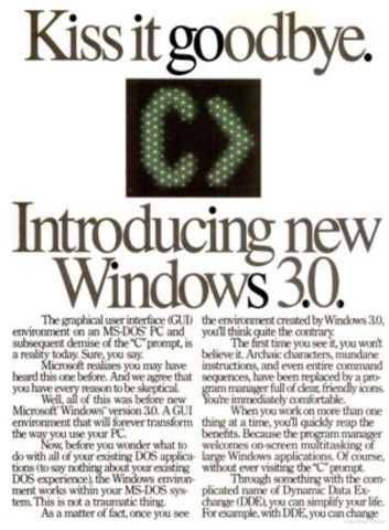 windows 3.0-Windows NT