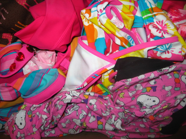 Empty Pajama and bathing suit drawer