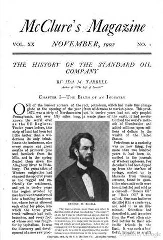 Tarbell and Steffens articles appear in McClure's